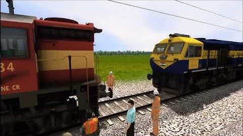 WDM3D RAJDHANI EXPRESS LOCO FAILED RESCUE BY GY WDG4D / TRAIN 🚆 SIMULATOR