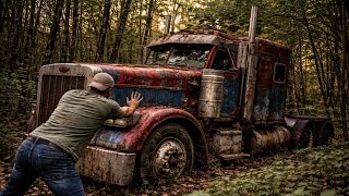 POV 4K ASMR Restoration: Peterbilt 379 “Optimus Prime” (Red \u0026 Blue) | Full Rebuild