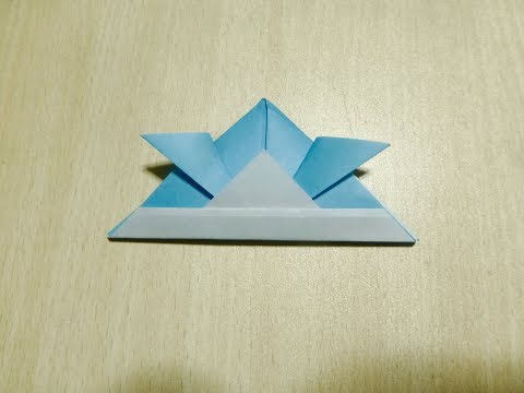 Wie man Samurai-Helm macht. Origami. Die Kunst des Papierfaltens.