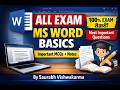 All EXAM BASIC MS WORD 2026 By Saurabh Vishwakarma