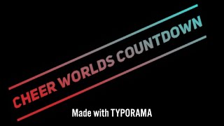 Cheer Worlds Countdown.... 29 Days