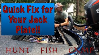 Quick Fix if your Jack Plate is Stuck Up and Won't Come Down!
