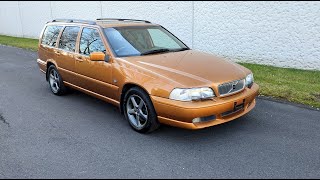 4K Review 1998 Volvo V70R AWD Orange Japanese Import Virtual TestDrive & Walkaround