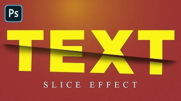 How to create Slice Text Effect in photoshop | Urdu/Hindi