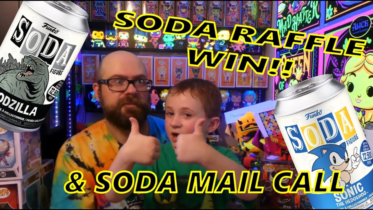 WE WON A SODA FROM A RAFFLE! I SONIC AND GODZILLA SODA OPENING!!