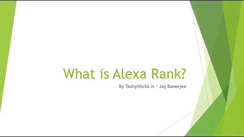 What is Alexa Rank? - 2015