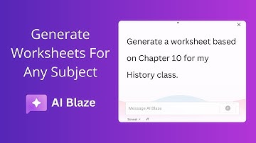 How to generate worksheets for any subject with AI Blaze