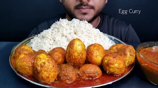 Spicy Oily 15 Egg Curry Eating With Basmati Rice | @BhukkhadBoy