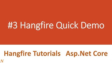 #3 Hangfire Quick Demo || Hangfire Tutorials || Asp.Net Core || Background Task Scheduler