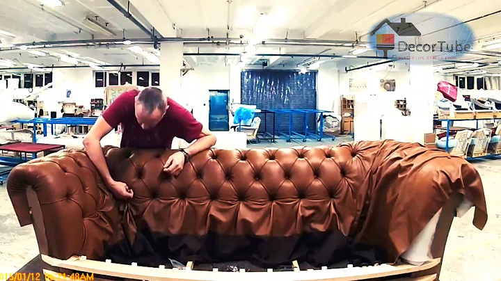 Timeless Chesterfield Sofa being made in our workshop