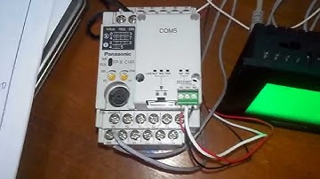 One day working with PLC Panasonic FPX + HMI GT05 + EcoPower AKW9 RS485 MEWTOCOL : PDAControl