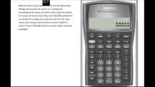 Solving for Present Value using the BAII Plus