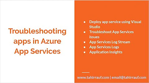 Troubleshooting apps in Azure App Services