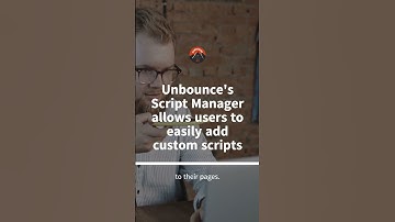 Script Manager in Unbounce Landing Page Builder