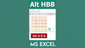Alt HBB Short cut to add double bottom border in Excel. #shorts #youtubeshorts #gmaskills