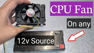 [Eng] How to Run CPU fan on 12v battery | 3 wire to 2 wire Cooling fan Mod, Pinout, Reverse Polarity