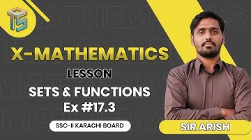 Chapter 17: Sets & Functions | Exercise 17.3 | 10th Class | Sindh Board |    @otsedtech