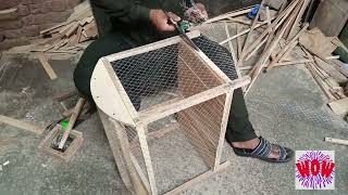 SKILLFUL Man Making BEAUTIFUL Wooden Bird Cage - AMAZING Skill of Cage Design from Wood/bird cage