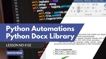 Python Automations - Python Docx Library - Lesson No   02