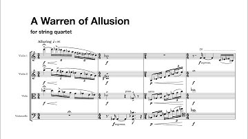 A Warren of Allusion (2022) for string quartet w/score - Justinas Žlabys
