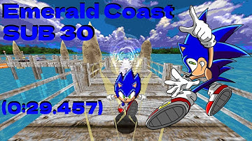 SRB2 | X-Sonic Emerald Coast Speedrun SUB 30 (0:29.457)