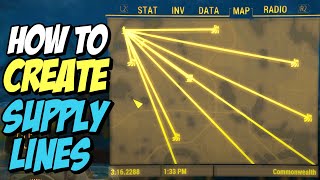 Fallout 4 How to Create Supply Lines (Connect Settlements)