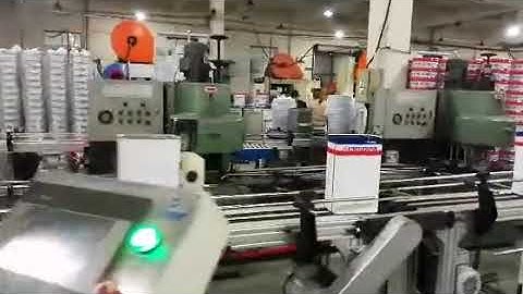 Automatic 4L rectangle tin can sealing machine video