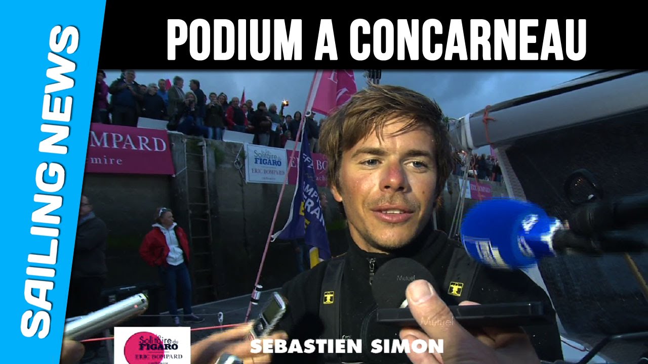 Le podium à Concarneau - La Solitaire du Figaro