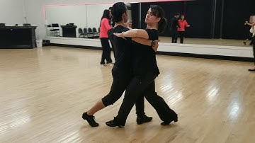 Beginner American SmoothTango: Pre-bronze basic, promenade, corte, and fan