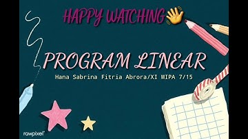 💫PROGRAM LINEAR Tugas 3 (Absen 15)💫