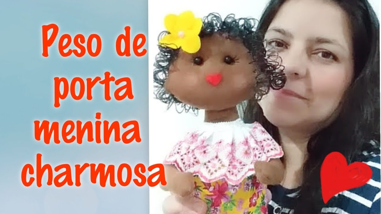 Peso de porta menina charmosa