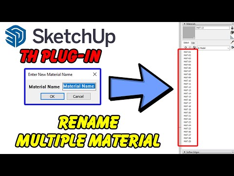 Rename Multiple Material - Plugin for Sketchup