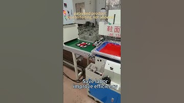 Automatic surface printing machine#shoemaking #flipflopslippers #printingmachine #foryou