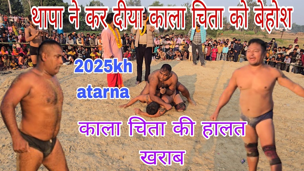काला चिता पहलवान ने अपने दहाङ से डारा दीया थापा को / new kusti dangal 2025khatarna 