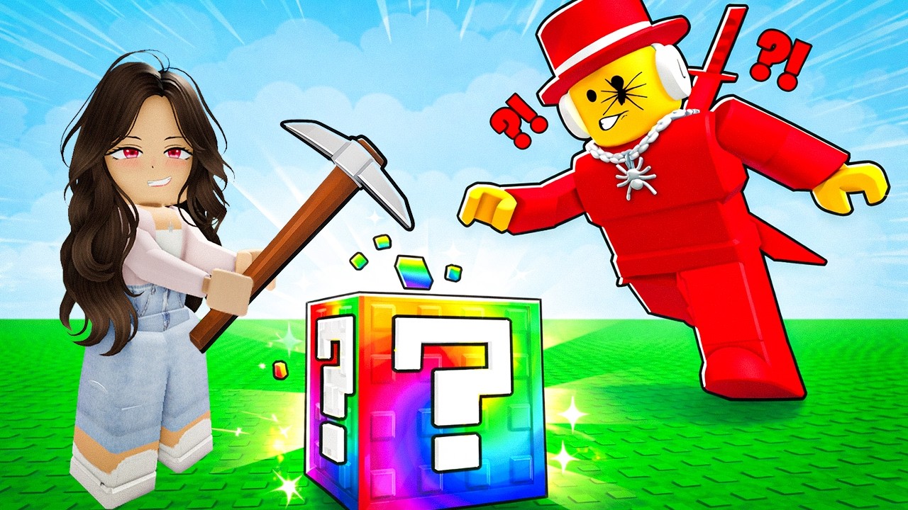 روبلوكس : جربت حظي في ماب تكسير المكعبات🟨⛏️( حظ أسطوري ) 😂😱