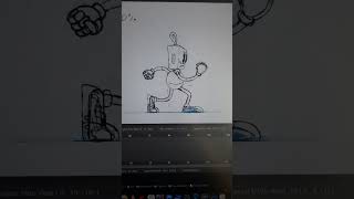 Robot Walk Cycle #animation #2danimation #drawing