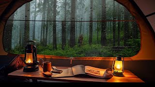 Cozy Tent Ambience with Relaxing Jazz Piano Music - Smooth Piano Jazz Music for Studying and Working