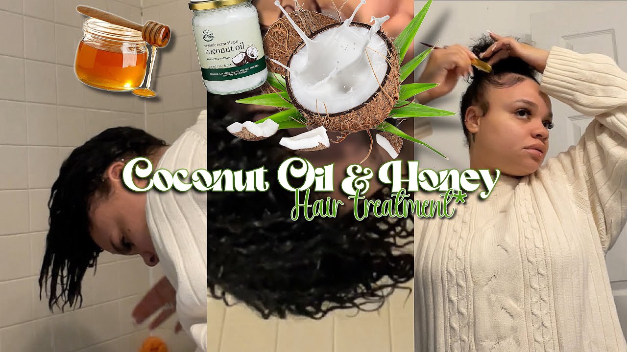I PUT HONEY & COCONUT OIL IN MY DRY DAMAGED HAIR 🥥 Kayy Lovee YouTube