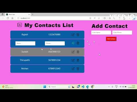 Contact-list || Coding Ninjas || React Skill Test