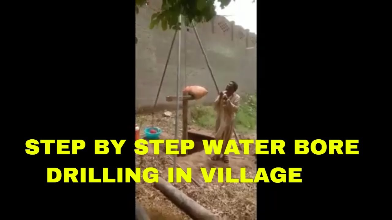 PART01 WATER BORE DRILLING (SMALL TUBE WELL) IN VILLAGE YouTube