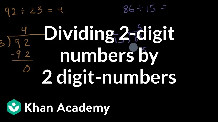 Dividing 2-digit numbers by 2 digit-numbers | Grade 5 (TX TEKS) | Khan Academy
