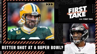 Aaron Rodgers or Tom Brady: Who has a better shot at making it to a Super Bowl | First Take