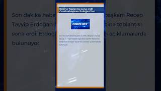 Kabine Toplantısı Sona Erdi Hurbaşkanı Erdoğandan Önemli Açıklamalar