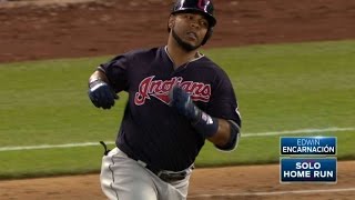 CLE@KC: Encarnacion memukul home run ke lapangan kiri screenshot 4