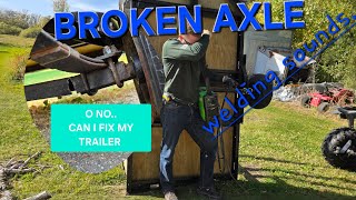 Amateur Hour: Straightening a Bent Axle for the First Time #farm #trailer #firewood