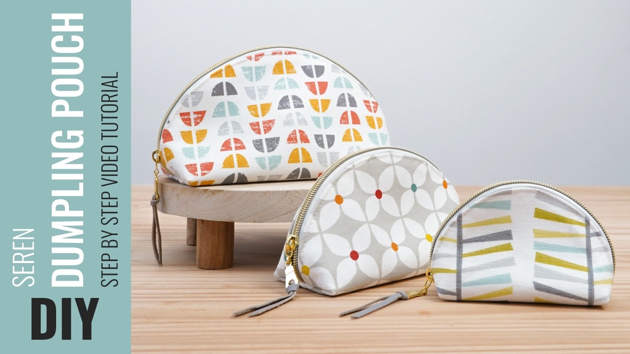 How to Sew a Dumpling Pouch | SEREN | Easy Zipper Pouch Tutorial + PDF ...