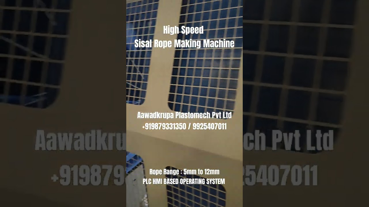 High Speed Sisal Rope making machine | Rope Range : 5mm to 12mm 