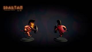 Low poly Spartan game character...