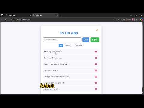 ✅ Build a Professional TODO App using HTML, CSS & JavaScript | Step by Step Tutorial