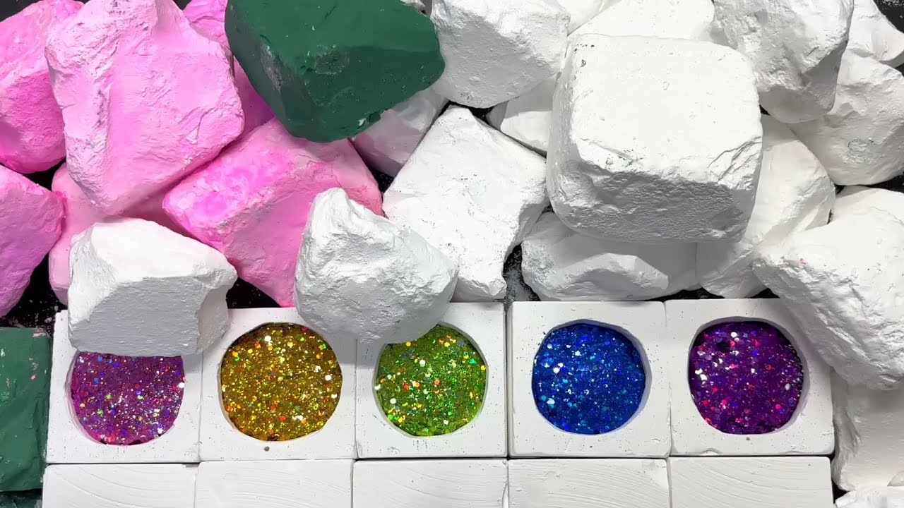 Fresh & dyed jumbo gymchalk crumble compilation ASMR